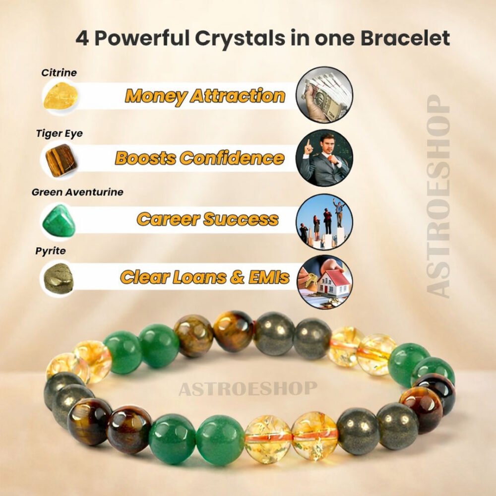 4 Powerful Crystals in One Bracelet